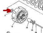 Anlaufscheibe hinter Kupplungsnabe Yamaha DT80 LC2